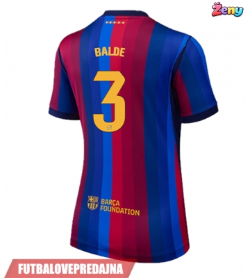 Lacne Ženy Futbalové dres Barcelona Alejandro Balde #3 2026-27 Krátky Rukáv - Domáci